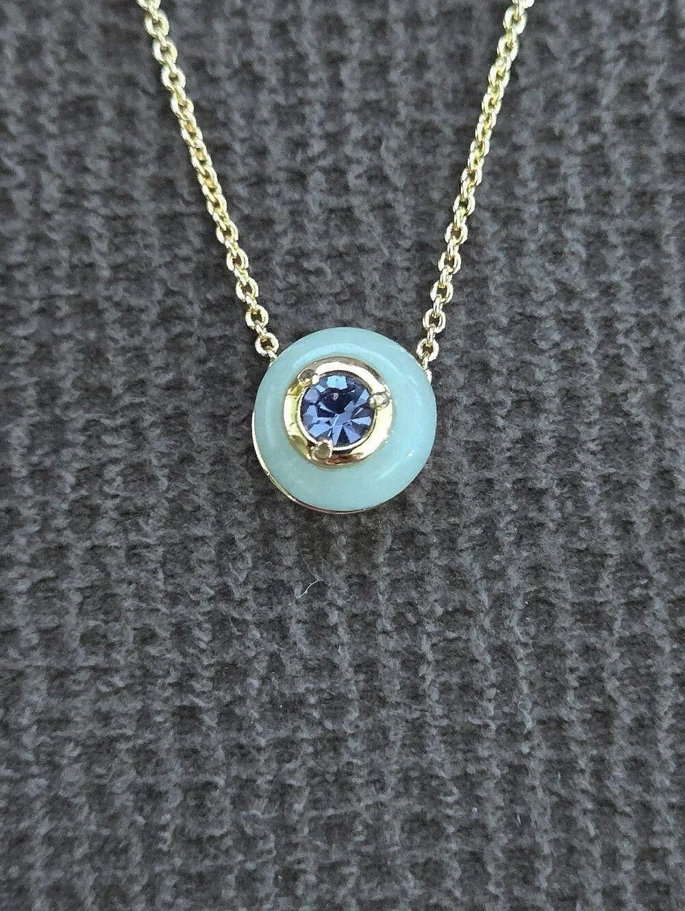 Coach Gold💛 Raised Slider Disc📀 Pendant Necklace